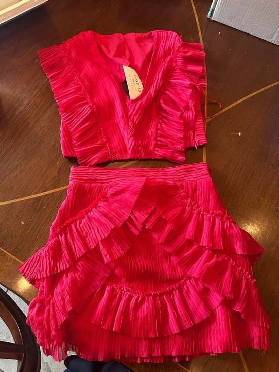 Lena Dresses & Skirts - NWT Lena red Ruffled Two-Piece Set
